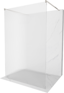 Mexen Kioto Samostojeća tuš pregrada 110 x 200 cm, pruge 8 mm, brušeni nikal - 800-110-002-97-09