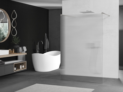 Mexen Kioto paroi de douche autoportante 110 x 200 cm, stries 8 mm, nickel brossé - 800-110-002-97-09