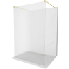 Mexen Kioto freestanding shower wall 120 x 200 cm, stripes 8 mm, brushed gold - 800-120-002-55-09