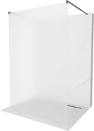 Mexen Kioto Vapaasti seisova suihkuseinä 100 x 200 cm, huurrettu 8 mm, gun metal - 800-100-002-95-30