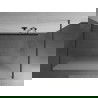 Mexen Kioto vrijstaande douchewand 110 x 200 cm, matglas 8 mm, gun metal - 800-110-002-95-30