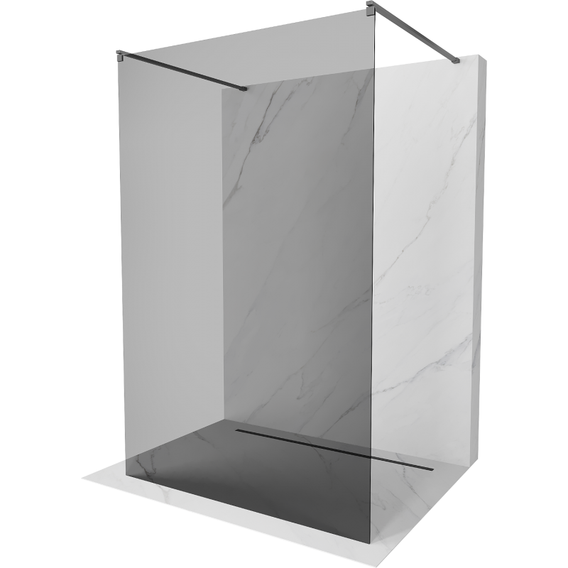 Mexen Kioto vapaasti seisova suihkuseinä 100 x 200 cm, grafiitti 8 mm, gun metal - 800-100-002-95-40