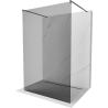Mexen Kioto freestanding shower wall 110 x 200 cm, graphite 8 mm, gun metal - 800-110-002-95-40
