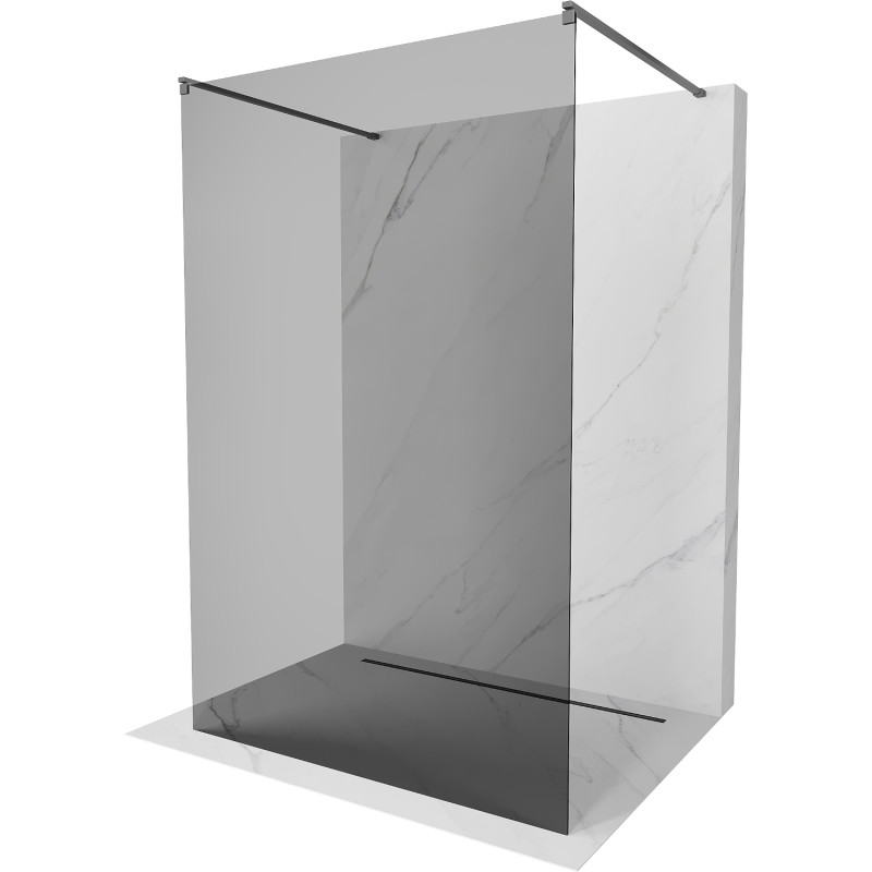 Mexen Kioto vabalt seisev dušisein 130 x 200 cm, grafiit 8 mm, gun metal - 800-130-002-95-40