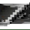 Mexen Kioto freistehende Duschwand 100 x 200 cm, Spiegel 8 mm, Gun Metal - 800-100-002-95-50
