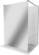 Mexen Kioto vrijstaande douchewand 100 x 200 cm, spiegel 8 mm, gun metal - 800-100-002-95-50