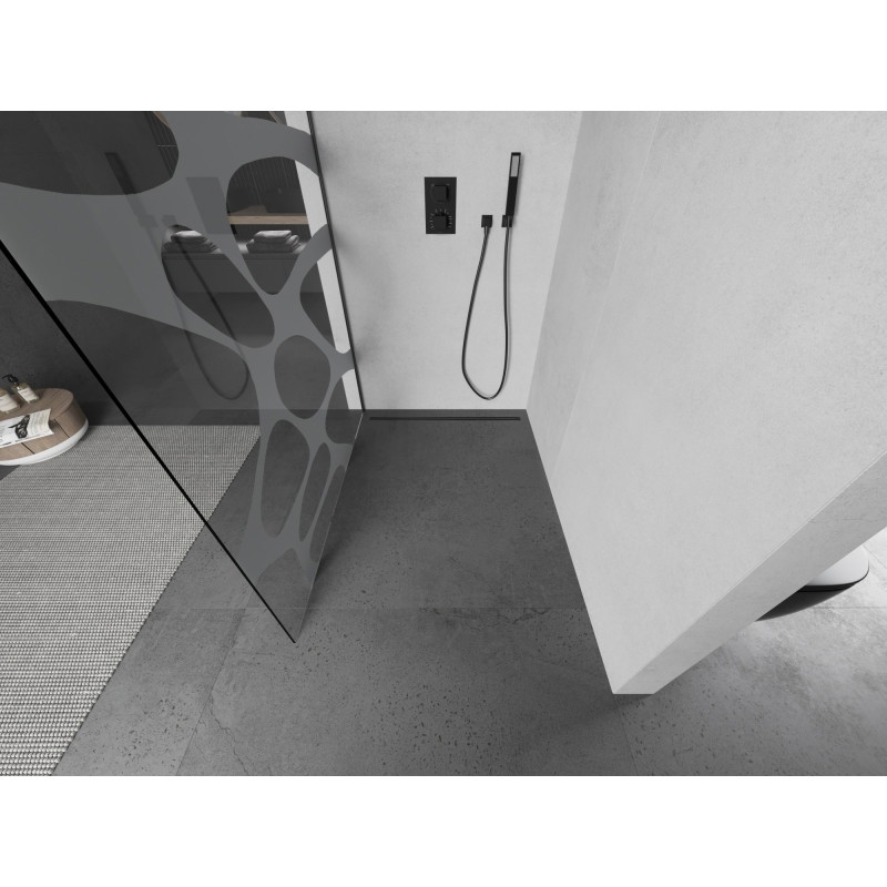 Mexen Kioto L dušisein Walk-in 100 x 200 cm, valge laine, gun metal - 800-100-103-95-97