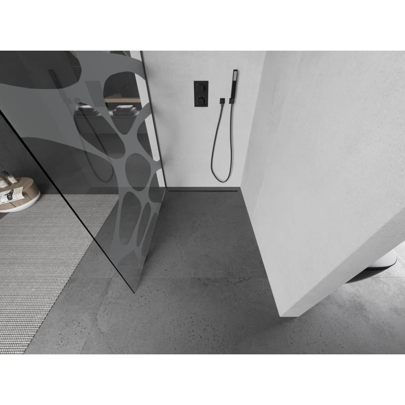 Mexen Kioto L dušisein Walk-in 110 x 200 cm, valge laine, gun metal - 800-110-103-95-97