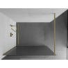 Mexen Kioto Duschwand Walk-in 100 x 200 cm, klarglas 8 mm, gebürstetes Gold - 800-100-101-55-09
