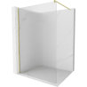 Mexen Kioto paroi de douche Walk-in 130 x 200 cm, rayures 8 mm, or brossé - 800-130-101-55-09
