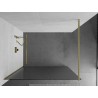Mexen Kioto dušisein Walk-in 140 x 200 cm, triibuline 8 mm, kuldne harjatud - 800-140-101-55-09