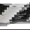 Mexen Kioto douchewand Walk-in 90 x 200 cm, strepen 8 mm, geborsteld pistoolgrijs - 800-090-101-66-09