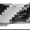 Mexen Kioto douchewand Walk-in 80 x 200 cm, strepen 8 mm, gun metal - 800-080-101-95-09