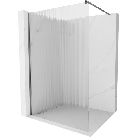 Mexen Kioto Walk-in dušisein 90 x 200 cm, triibuline 8 mm, gun metal - 800-090-101-95-09