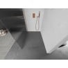 Mexen Kioto paroi de douche Walk-in 100 x 200 cm, verre trempé 8 mm, laiton brossé - 800-100-101-65-09