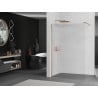 Mexen Kioto ścianka prysznicowa Walk-in 100 x 200 cm, prążki 8 mm, miedź szczotkowana - 800-100-101-65-09