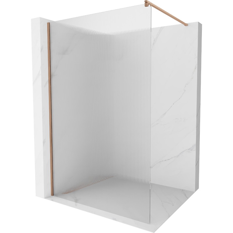 Mexen Kioto dušisein Walk-in 130 x 200 cm, triibud 8 mm, harjatud vask - 800-130-101-65-09