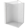 Mexen Kioto Walk-in Shower Panel 100 x 200 cm, 8 mm Tempered Glass, Brushed Nickel - 800-100-101-97-09