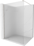 Mexen Kioto Tuš pregrada Walk-in 110 x 200 cm, prugice 8 mm, brušeni nikal - 800-110-101-97-09