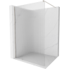 Mexen Kioto douchewand Walk-in 120 x 200 cm, strepen 8 mm, geborsteld nikkel - 800-120-101-97-09