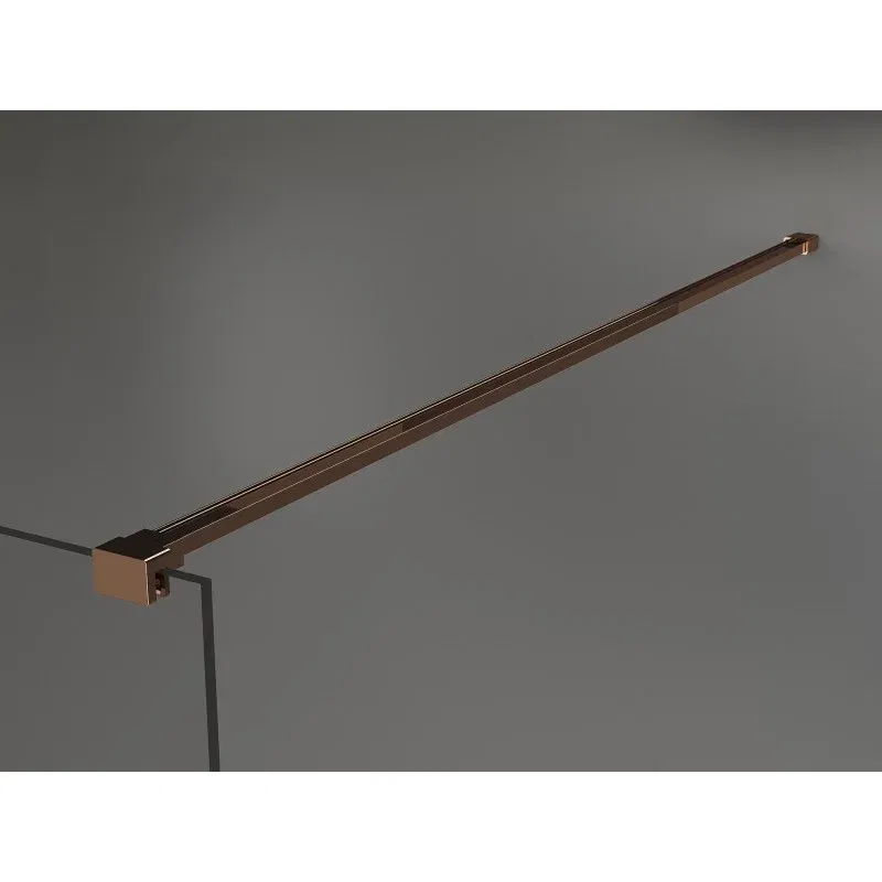 Mexen Kioto douchewand 120 x 200 cm, strepen 8 mm, roze goud - 800-120-101-60-09