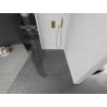 Mexen Kioto-R paroi de douche arrondie Walk-in 90 x 200 cm, transparent 8 mm, or brossé - 800-090-101-55-06