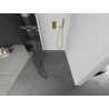 Mexen Kioto-R kaarja Walk-in dušisein 110 x 200 cm, läbipaistev 8 mm, harjatud kuldne - 800-110-101-55-06
