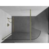 Mexen Kioto-R kaarja Walk-in dušisein 110 x 200 cm, läbipaistev 8 mm, harjatud kuldne - 800-110-101-55-06