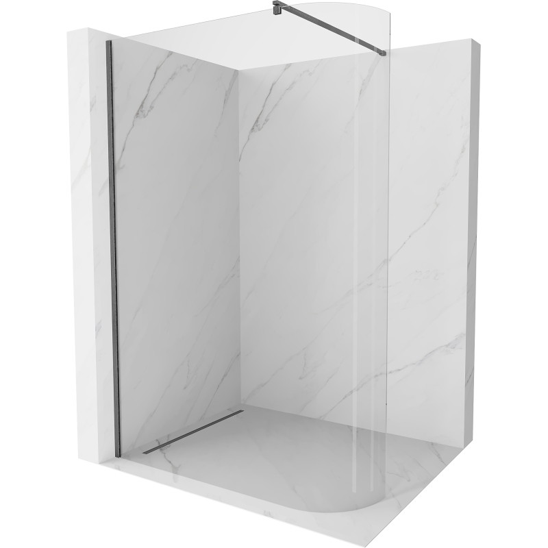 Mexen Kioto-R kaarjas Walk-in dušisein 120 x 200 cm, läbipaistev 8 mm, reljeefne relvastushall - 800-120-101-66-06