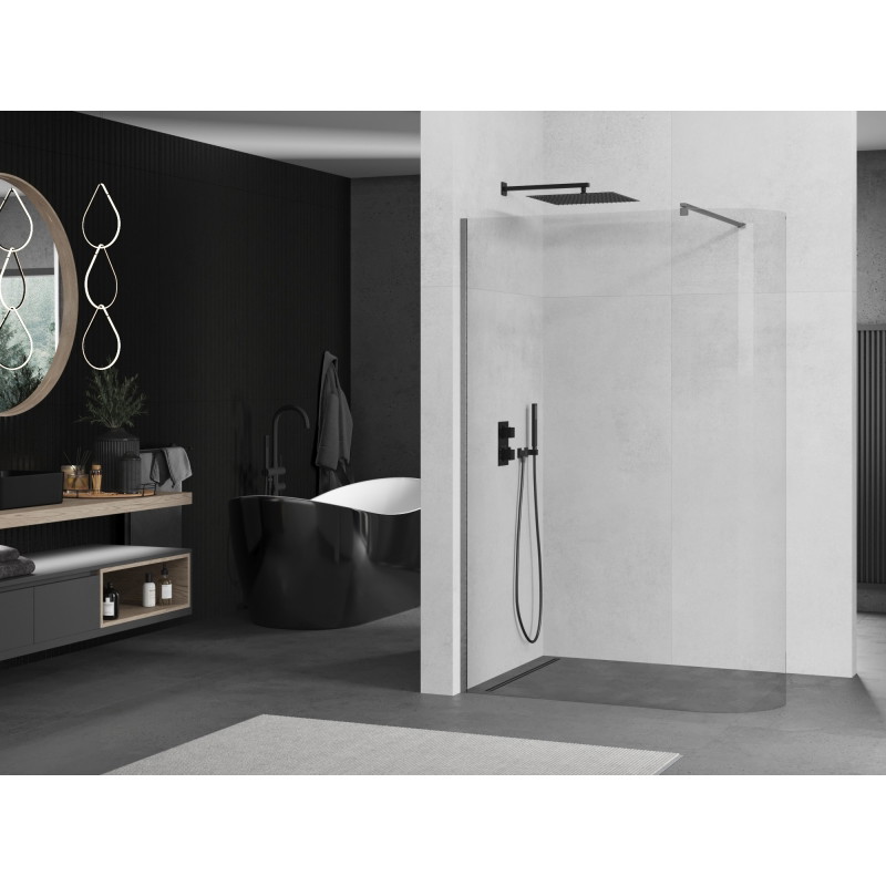 Mexen Kioto-R kaarjas Walk-in dušisein 120 x 200 cm, läbipaistev 8 mm, reljeefne relvastushall - 800-120-101-66-06