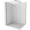 Mexen Kioto-R Rund-Duschwand Walk-in 150 x 200 cm, transparent 8 mm, gebürstetes Kanonengrau - 800-150-101-66-06