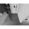 Mexen Kioto-R ümara dušipaneel Walk-in 110 x 200 cm, läbipaistev 8 mm, gun metal - 800-110-101-95-06