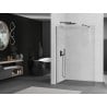Mexen Kioto-R Rounded Walk-in Shower Wall 110 x 200 cm, Transparent 8 mm, Gun Metal - 800-110-101-95-06