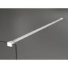 Mexen Kioto paroi de douche Walk-in 90 x 200 cm, grille noire 8 mm, blanche - 800-090-101-20-77