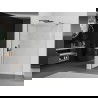 Mexen Kioto-R gebogen inloopdouchewand 160 x 200 cm, transparant 8 mm, kanonmetaal - 800-160-101-95-06