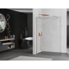 Mexen Kioto-R abgerundete Duschwand Walk-in 100 x 200 cm, transparent 8 mm, gebürstetes Kupfer - 800-100-101-65-06