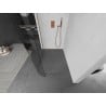Mexen Kioto paroi de douche arrondie Walk-in 140 x 200 cm, verre transparent 8 mm, laiton brossé - 800-140-101-65-06