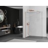 Mexen Kioto-R kaarev dušisein Walk-in 150 x 200 cm, läbipaistev 8 mm, harjatud vask - 800-150-101-65-06
