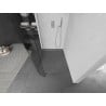 Mexen Kioto-R abgerundete Duschwand Walk-in 80 x 200 cm, transparent 8 mm, gebürstetes Nickel - 800-080-101-97-06