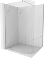 Mexen Kioto-R Zaobljeni tuš panel Walk-in 120 x 200 cm, prozirni 8 mm, brušeni nikal - 800-120-101-97-06