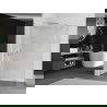 Mexen Kioto-R abgerundete Duschabtrennung Walk-in 140 x 200 cm, transparent 8 mm, gebürsteter Nickel - 800-140-101-97-06