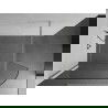 Mexen Kioto-R abgerundete Duschabtrennung Walk-in 140 x 200 cm, transparent 8 mm, gebürsteter Nickel - 800-140-101-97-06