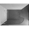 Mexen Kioto-R L ümar dušisein Walk-in 100 x 200 cm, läbipaistev, valge - 800-100-103-20-06