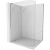 Mexen Kioto-R L gebogen inloopdouchewand 100 x 200 cm, transparant, chroom - 800-100-103-01-06