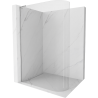 Mexen Kioto L paroi de douche arrondie Walk-in 110 x 200 cm, transparent, chromé - 800-110-103-01-06