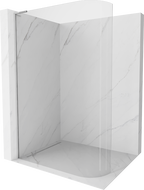 Mexen Kioto-R L zaobljeni Walk-in ekran za tuširanje 120 x 200 cm, prozirno staklo, kromirano - 800-120-103-01-06