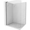 Mexen Kioto-R L Duschwand abgerundet Walk-in 80 x 200 cm, transparent, schwarz - 800-080-103-70-06