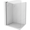Mexen Kioto L paroi de douche arrondie Walk-in 90 x 200 cm, transparente, noire - 800-090-103-70-06