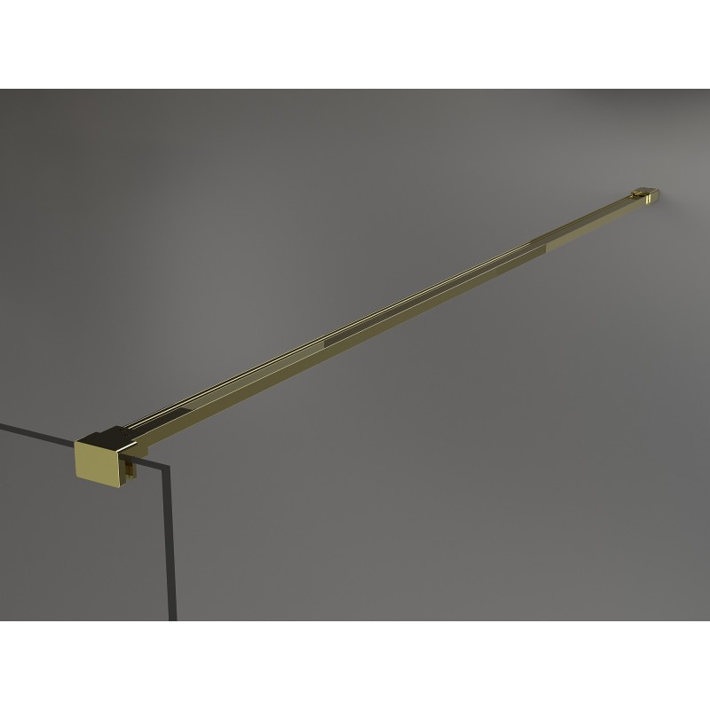 Mexen Kioto Duschvägg Walk-in 150 x 200 cm, transparent 8 mm, guld - 800-150-101-50-00