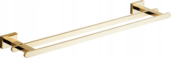 Mexen Arno doble perchero para toallas, dorado - 7020725-50